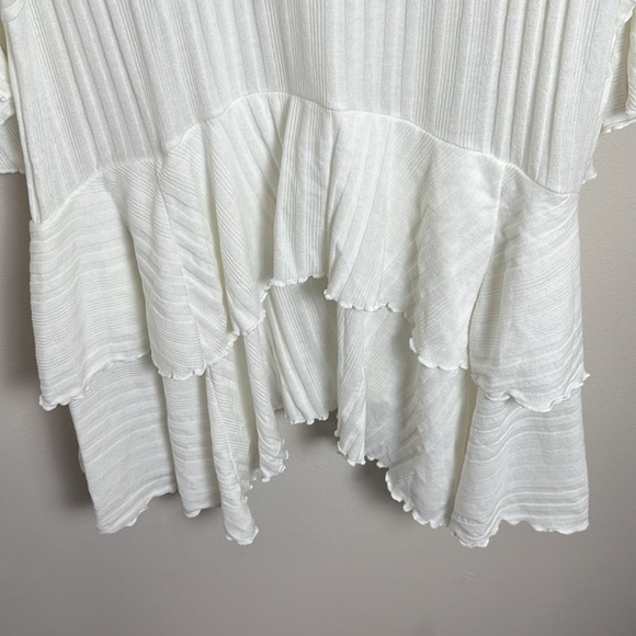 Free People Beach Sweet Rose Tunic White Size Medium - Picture 8 of 9